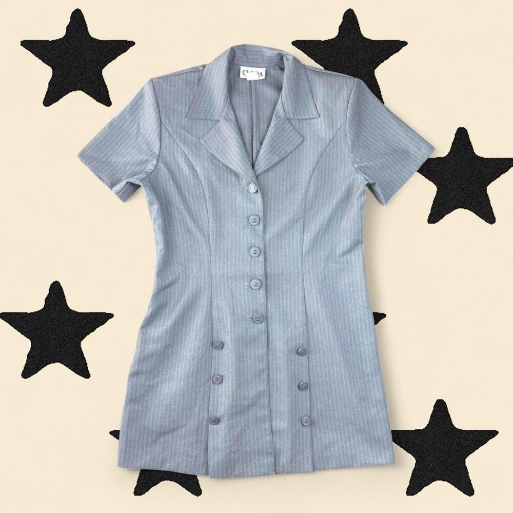 ★ Vintage Pinstripe Short Sleeve Blazer ★